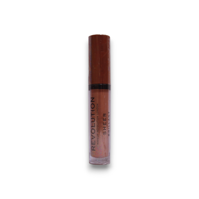 Makeup Revolution, Sheer Brillant, Vegan, Lip Gloss, 123, Brunch, 3.5 ml - Feel You