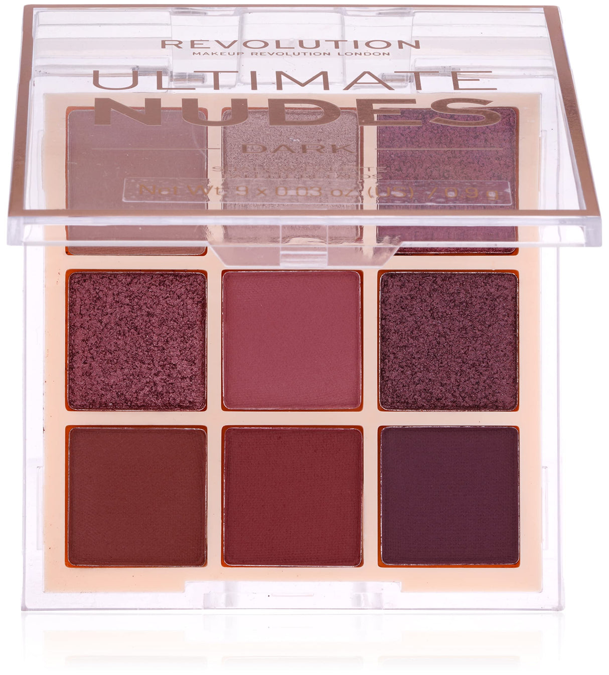 Makeup Revolution, Ultimate Nudes, Eyeshadow Palette, Dark, 9 Shades, 8.1 g - Feel You