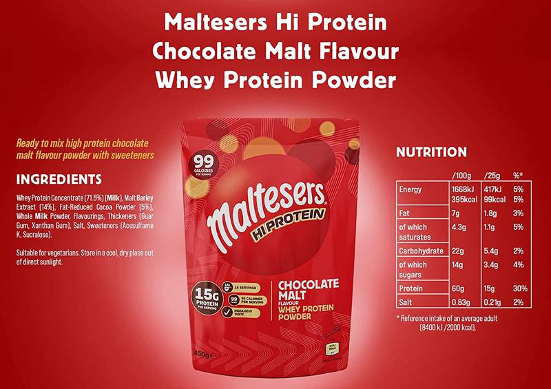 Maltesers HiProtein Whey - 450 грама - Feel You