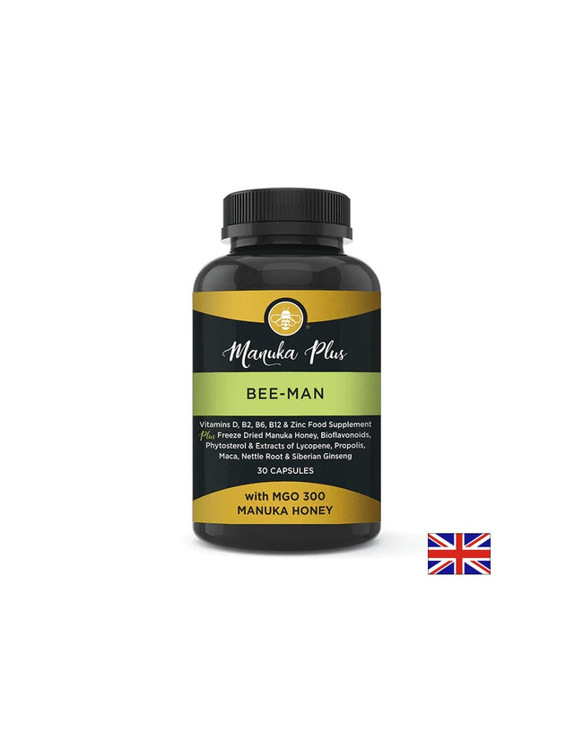 Manuka Plus Bee Man with MGO 300 - Manuka Honey – Формула за мъже с мед от манука MGO 300, 30 капсули - Feel You