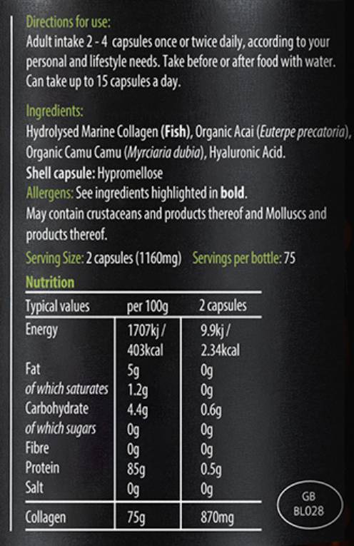 Marine Collagen Beauty Blend 580 mg - 150 капсули - Feel You