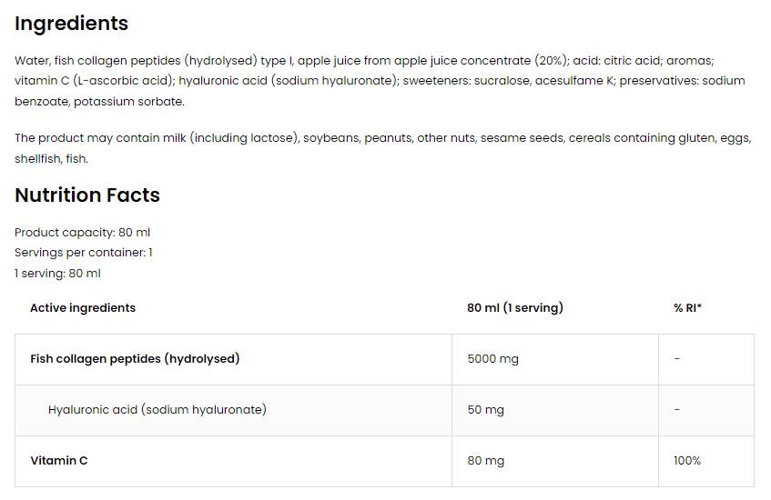 Marine Collagen Shot - 80 мл - Feel You