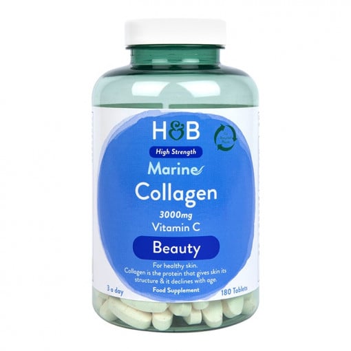 Рибен колаген (Marine Collagen with Vitamin C) 1000mg 180 таблетки, H&B - Feel You