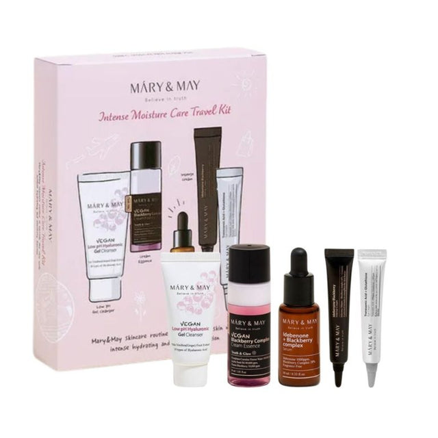 Mary & May - Intense Moisture Care Travel Kit, 30ml+30ml+10ml+12g+12g - Feel You
