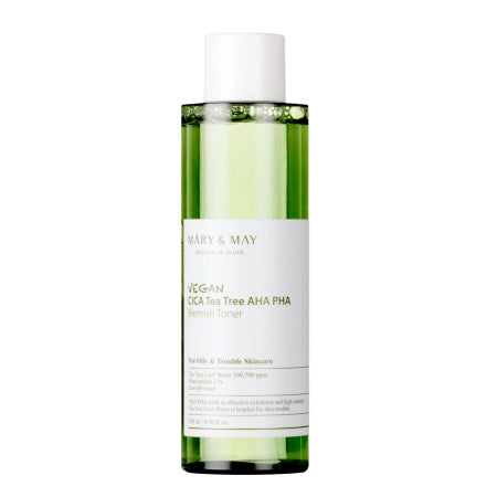 Mary&May - Vegan CICA Tea Tree AHA PHA Toner - Vegan Acid Toner - 200ml - Feel You