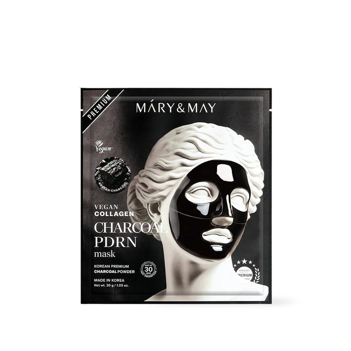 Mary & May - Vegan Collagen Charcoal PDRN Mask - 30g*4ea - Feel You