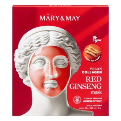 Mary & May - Vegan Collagen Red Ginseng Mask - 30g*4ea - Feel You