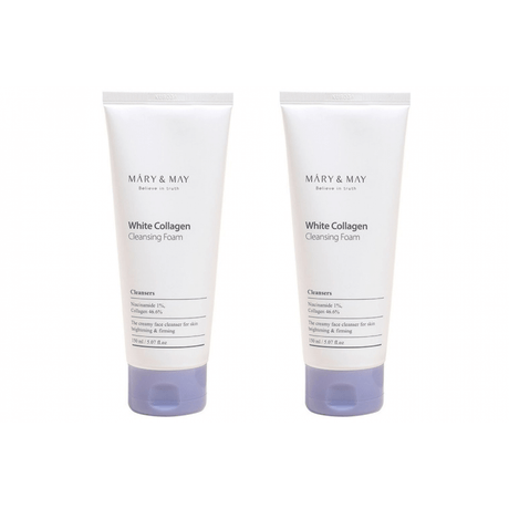 Mary & May - White Collagen Cleansing Foam Duo Twin Pack, 150ml - 2ea - Feel You