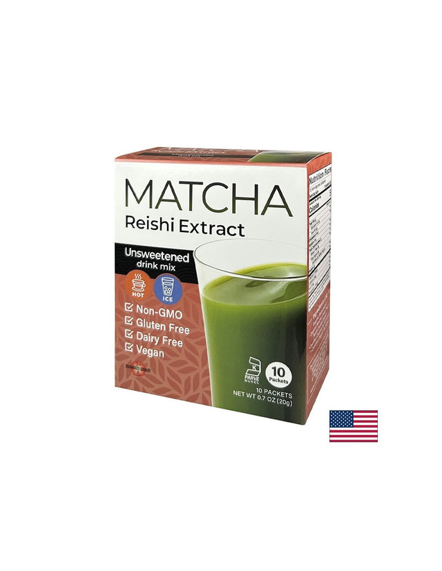 Матча с екстракт от гъба Рейши Matcha Reishi Extract, 10 пакетчета - Feel You