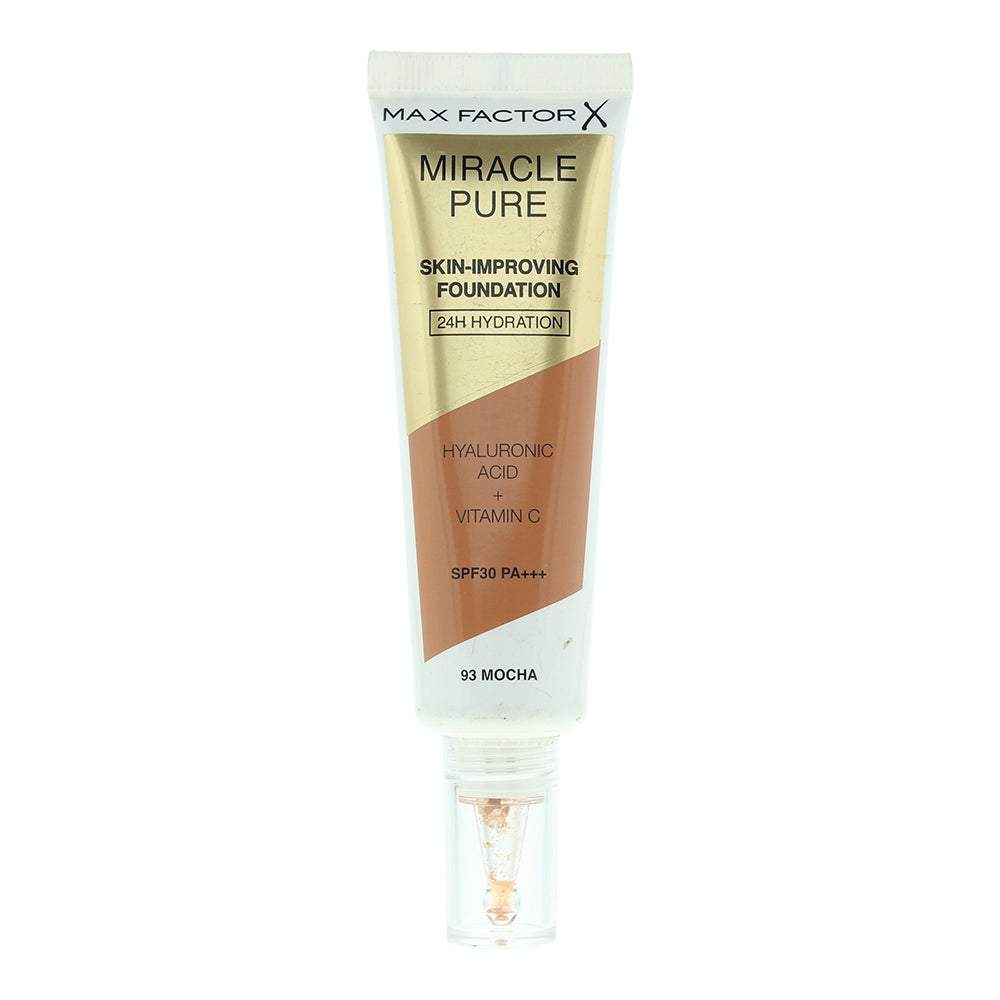 Max Factor, Miracle Pure, Liquid Foundation & Serum 2-In-1, Mocha, 93, SPF30, 30 ml - Feel You