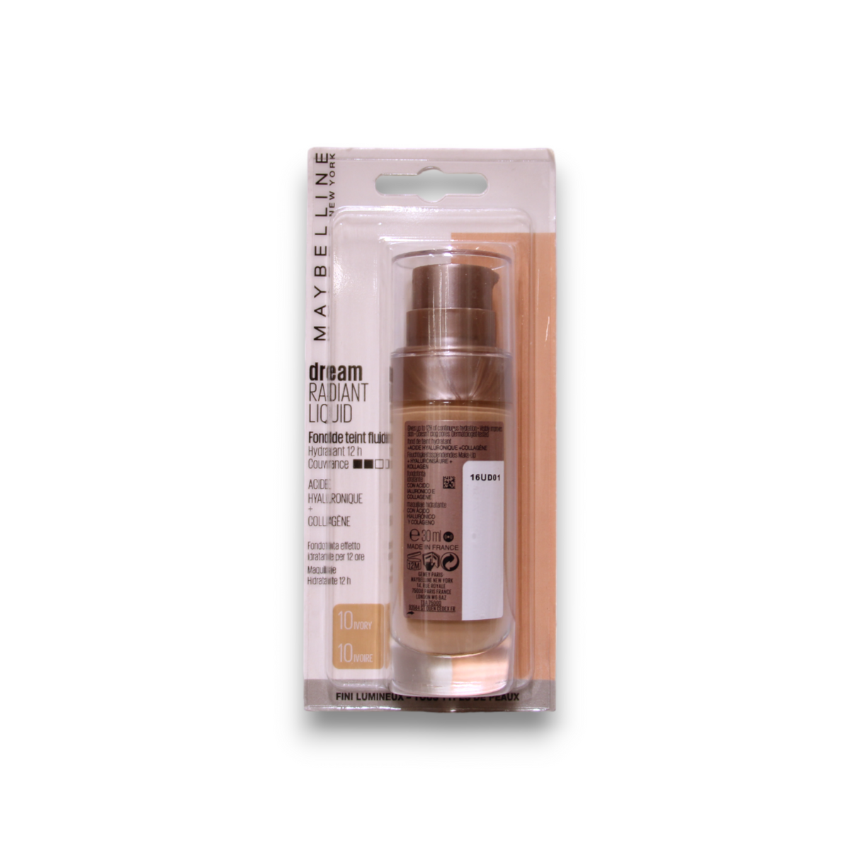 Maybelline, Dream Satin, Liquid Foundation, 10, Ivory, SPF 13, 30 ml - Feel You