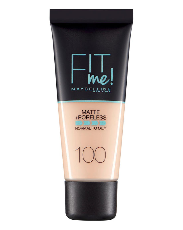 Maybelline, Fit Me Matte + Poreless, Liquid Foundation, 100, Warm Ivory, 30 ml - Feel You