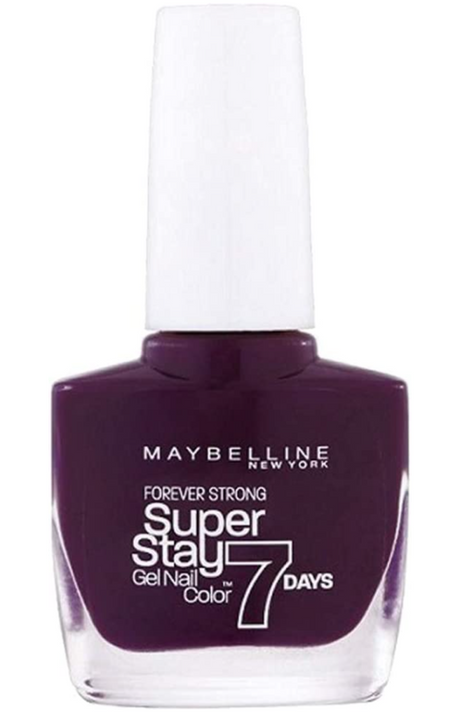 Maybelline, Forever Strong Super Stay 7 Days, Nail Polish, Nr. 05, Extreme Black Current, 10 ml - Feel You