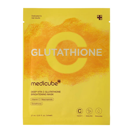 Medicube - Deep Vita C Glutathione Mask - Brightening Facial Mask Sheet mask - 1pc/27ml - Feel You