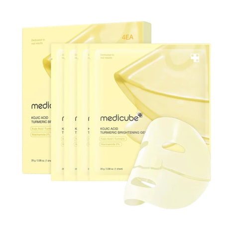 Medicube - Kojic Acid Turmeric Brightening Gel Mask, 1 Box, 4 sheets x 28g - Feel You