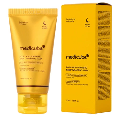 Medicube - Kojic Acid Turmeric Night Wrapping Mask - All Night Smoothing Mask with Kojic Acid - 75ml - Feel You