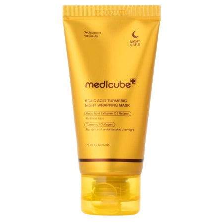 Medicube - Kojic Acid Turmeric Night Wrapping Mask - All Night Smoothing Mask with Kojic Acid - 75ml - Feel You