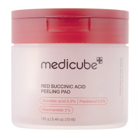 Medicube - Red Succinic Acid Peeling Pad - Exfoliating Face Pads - 70pcs/155g - Feel You