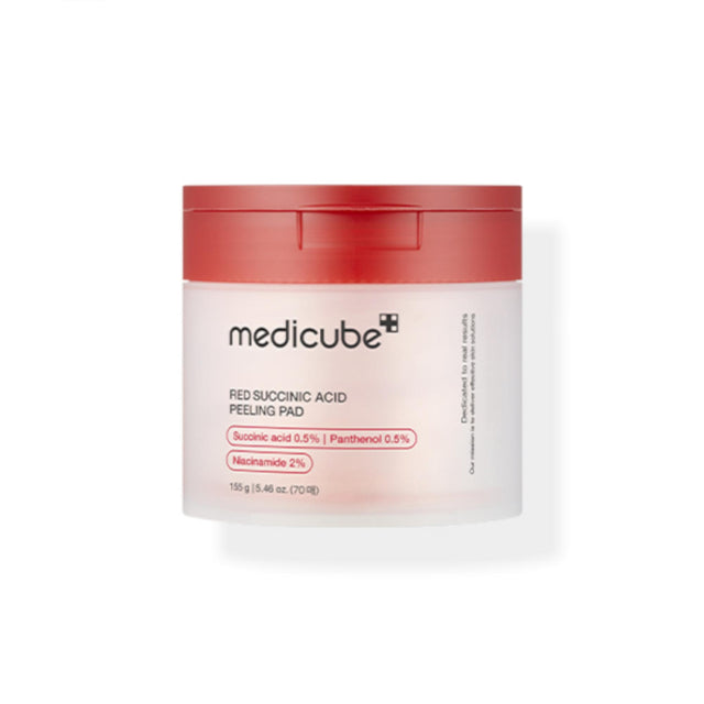 Medicube, Red Succinic Acid Peeling Pad, Exfoliation, Tonic Lotion, Face, 70 pcs, 155 g - Feel You