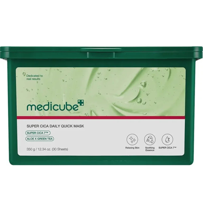 Medicube  - Super Cica Daily Quick Mask - Zklidňující pleťová maska 30 ks - Feel You