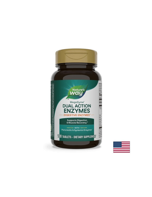 Mega-Zyme Pancreatic Enzymes - Панкреатични ензими, 100 таблетки Nature’s Way - Feel You