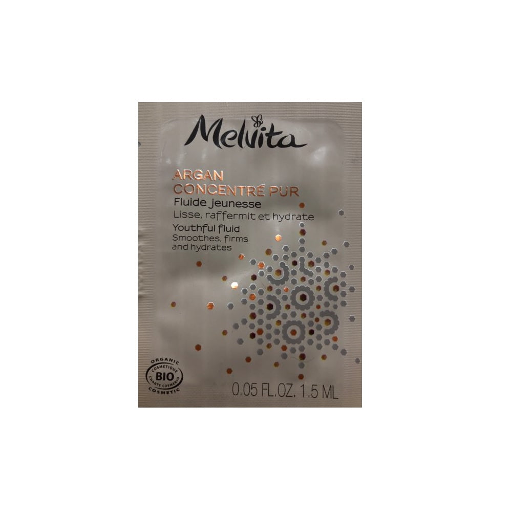Melvita, Argan Concentre Pur, Argan Oil & Argan Pulp Extract, Smoothes/Firms & Hydrates, Day, Fluid, For Face, 1.5 ml *Sample - Feel You