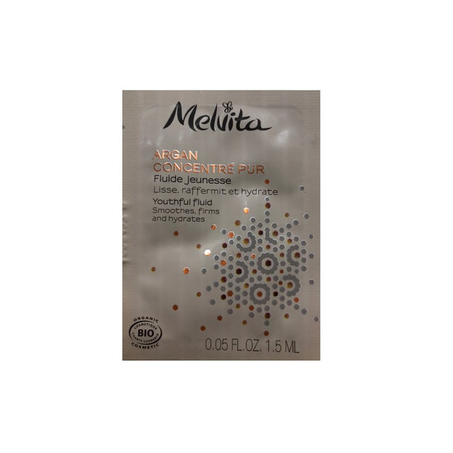 Melvita, Argan Concentre Pur, Argan Oil & Argan Pulp Extract, Smoothes/Firms & Hydrates, Day, Fluid, For Face, 1.5 ml *Sample - Feel You
