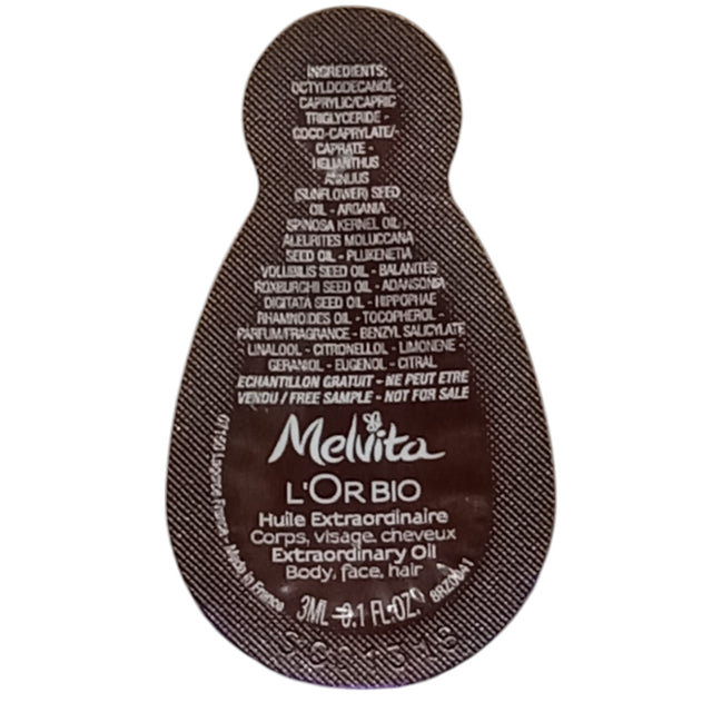 Melvita, L'or Bio, Organic, Nourishing, Body Oil, For Body, Face & Hair, Day & Night, 3 ml *Sample - Feel You