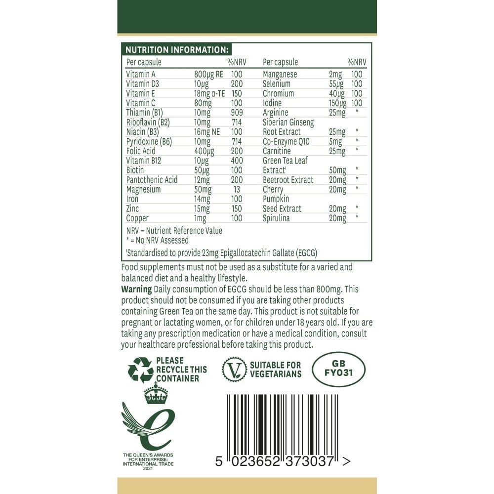 Мултивитамини и минерали за мъже (Men's Multi-Vitamins & Minerals) 30 капсули NaturesAid - Feel You