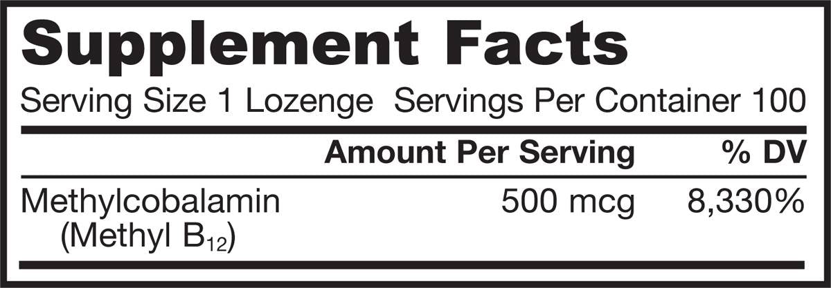 Methyl B-12 5000 mcg - 60 Подезични таблетки - Feel You