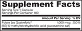 Methyl Folate 1000 mcg - 100 капсули - Feel You