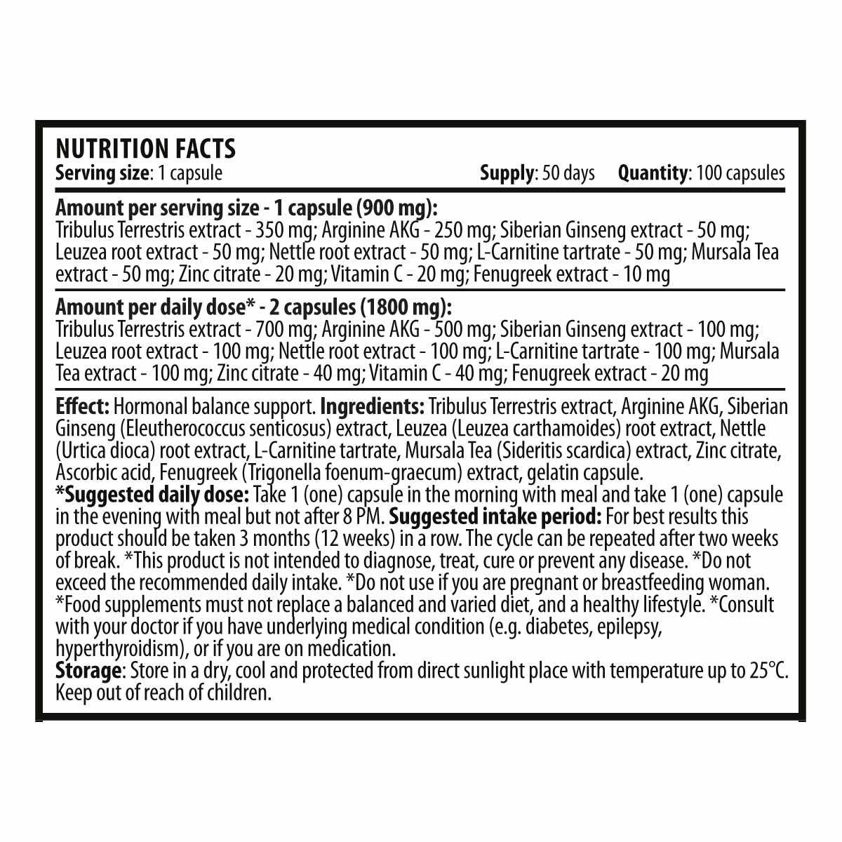 Military Testo 900 mg - 100 капсули - Feel You