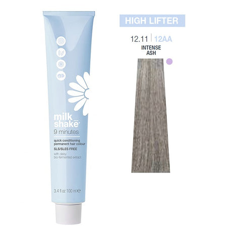 Milk Shake, 9 Minutes, SLS/SLES-Free, Permanent Hair Dye, 12.1112AA Intense Ash, 100 ml - Feel You