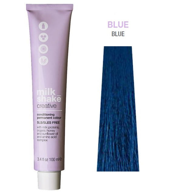 Milk Shake, Creative, SLS/SLES-Free, Permanent Hair Dye, .1.A Blue, 100 ml - Feel You