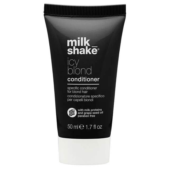 Milk Shake, Icy Blond, Milk Proteins, Hair Conditioner, Counteracts Yellow Or Orange Tones, 50 ml - Feel You