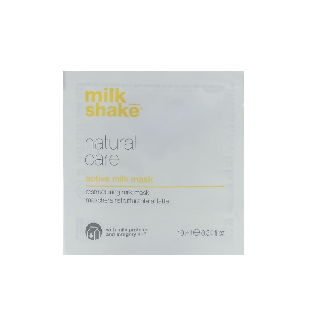 Milk Shake, Natural Care Active Milk, Hair Treatment Cream Mask, For Colour Protection, 10 ml - Feel You