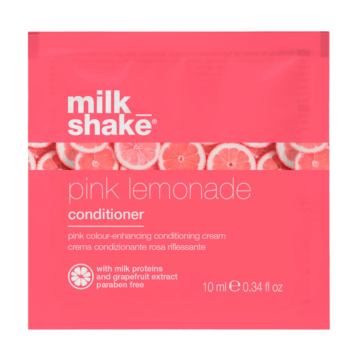 Milk Shake, Pink Lemonade, Milk Proteins, Hair Colour Conditioner,  Pink, Colouring, 10 ml *Sample - Feel You