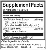 Milk Thistle 250 mg - 120 капсули - Feel You