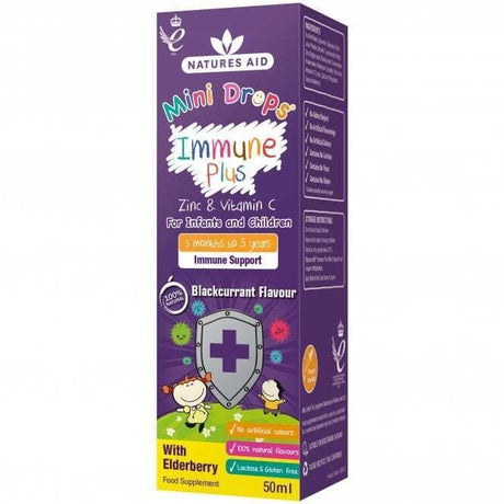 Имунна формула с черен бъз капки за деца (Mini Drops Immune Plus) 50мл - Feel You