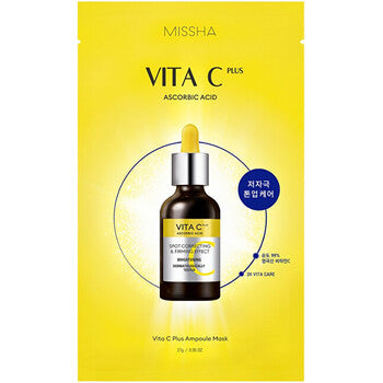 Missha - C Vita C Plus Ampoule Mask - Rozjasňující pleťová maska s vitamínem - 27.0g - Feel You
