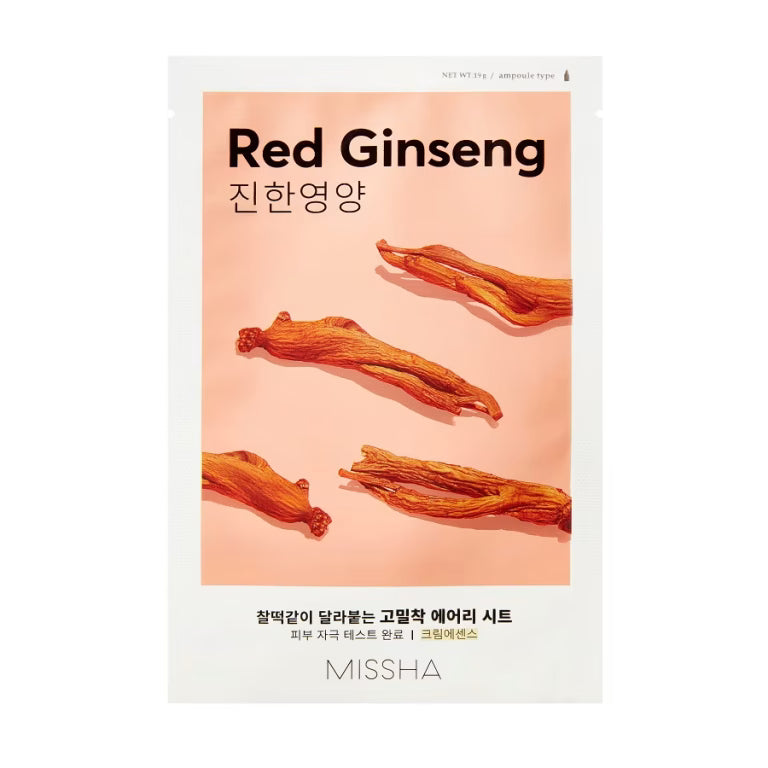 Missha - Red Ginseng Airy Fit Sheet Mas) - Vyživující plátýnková pleťová maska - 19.0g - Feel You