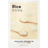 Missha - Rice Airy Fit Sheet Mask - Zjemňující pleťová maska - 19.0g - Feel You