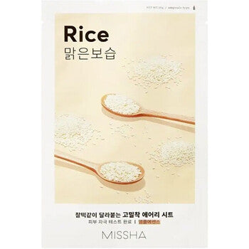 Missha - Rice Airy Fit Sheet Mask - Zjemňující pleťová maska - 19.0g - Feel You