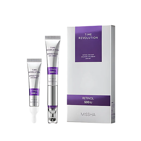 Missha - Time Revolution Retinol 500 Shot Galvanic Eye Cream Duo Set 1 Set (15ml+15ml Refill) - Feel You