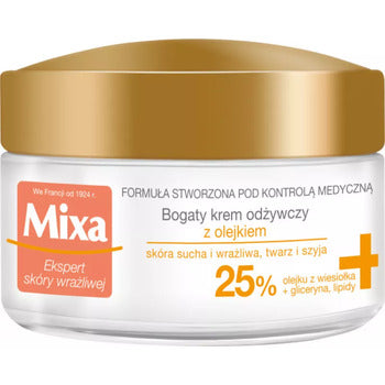 Mixa - Extreme Nutrition Rich Nourishing Cream - Vyživující krém pro velmi suchou a citlivou pleť - 50ml - Feel You