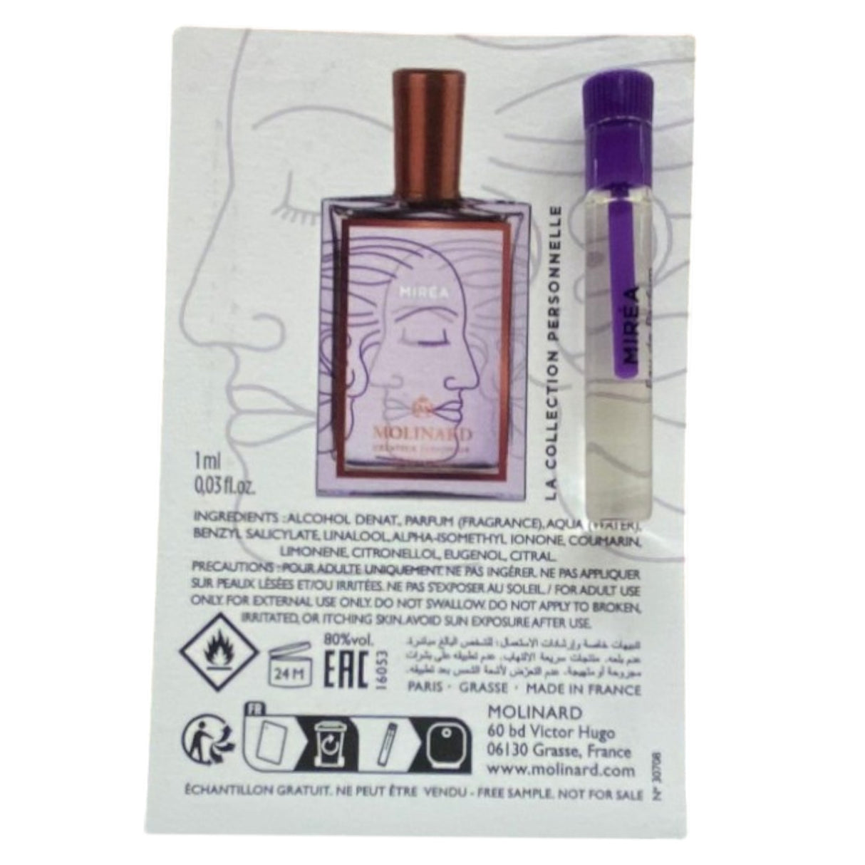 Molinard, Collection Personnelle - Mirea, Eau De Parfum, Unisex, 1 ml *Vial - Feel You