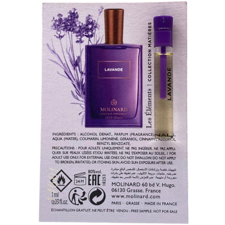 Molinard, Les Elements - Lavande, Eau De Parfum, For Women, 1 ml *Vial - Feel You