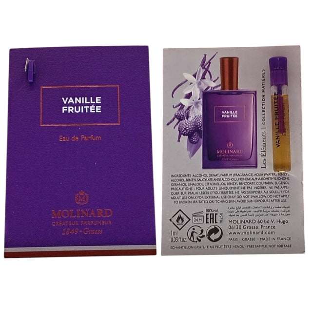 Molinard, Les Elements - Vanille Fruitee, Eau De Parfum, Unisex, 1 ml *Vial - Feel You