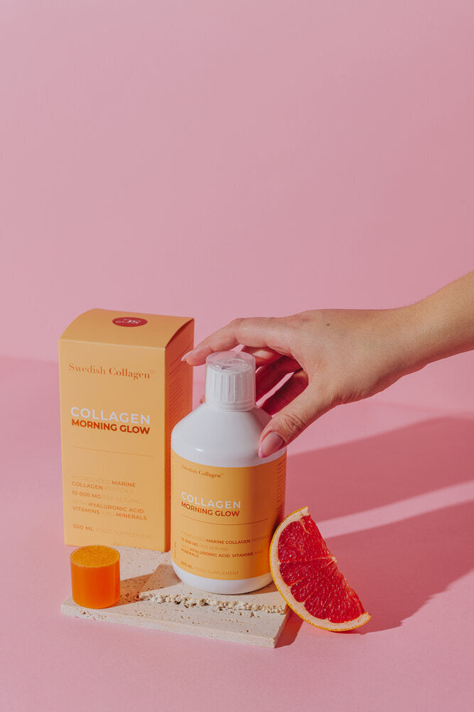 (СРОЧЕН) Рибен колаген Morning Glow 10000 мг + Ретинол 500 мл Swedish Collagen - Feel You