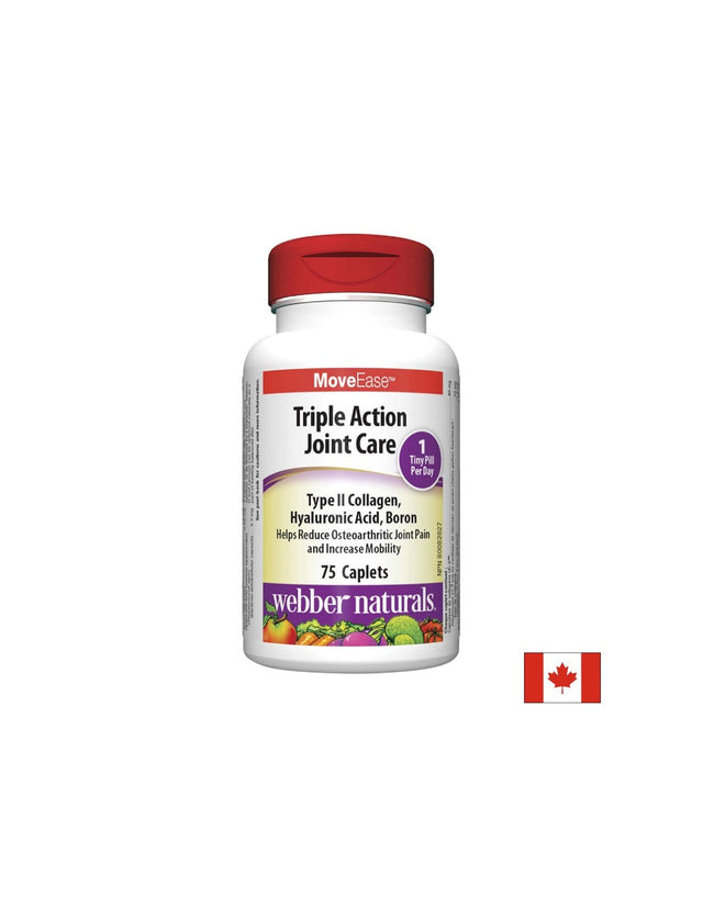 MoveEase™ Triple Action Joint Care – Тройна грижа за ставите с колаген, бор и хиалуронова киселина, 75 каплети - Feel You